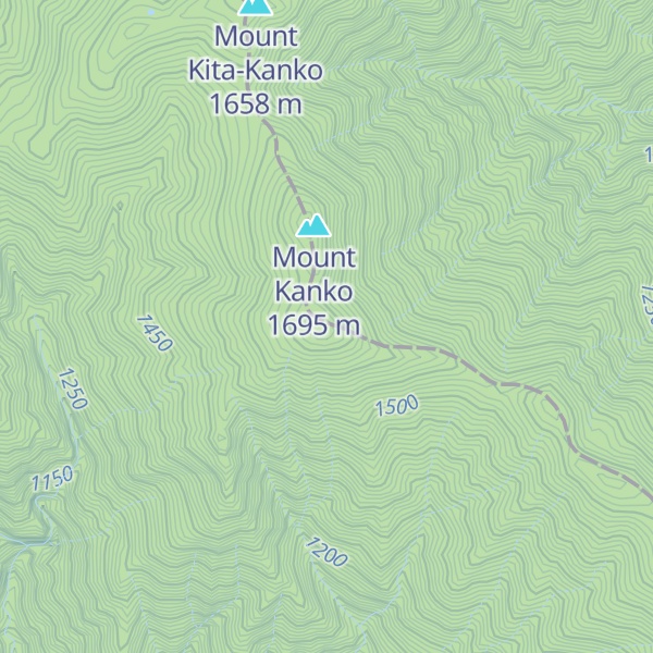 Map of Mount Minami-Kanko