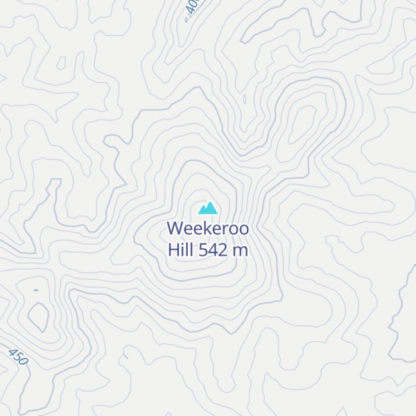 Map of Weekeroo Hill