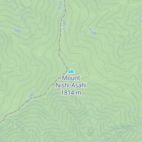 Map of Mount Nishi-Asahi
