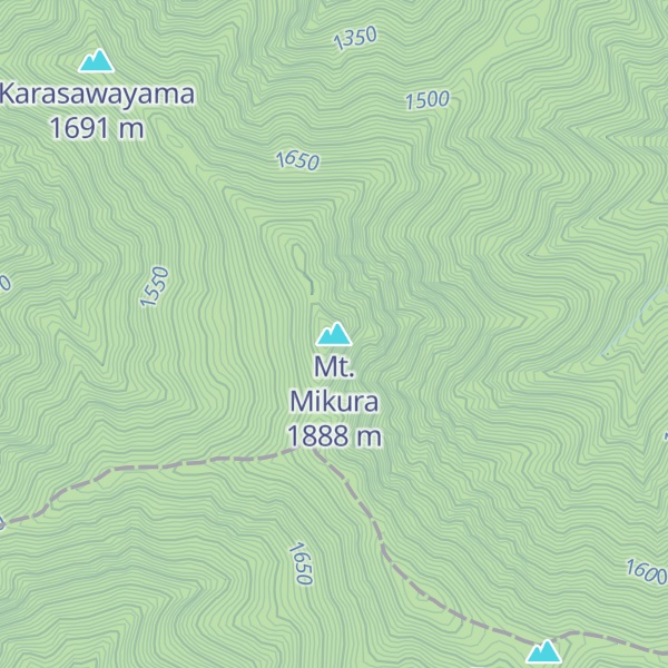 Map of Mt. Mikura