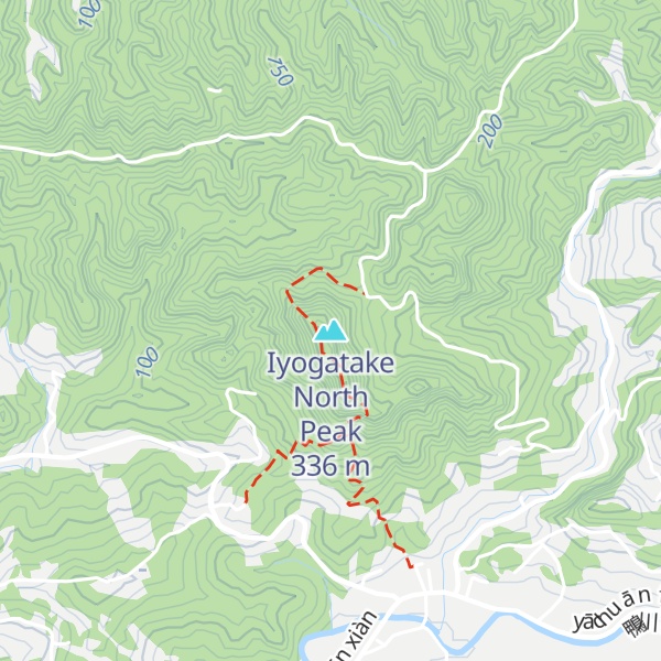 Map of Iyogatake North Peak