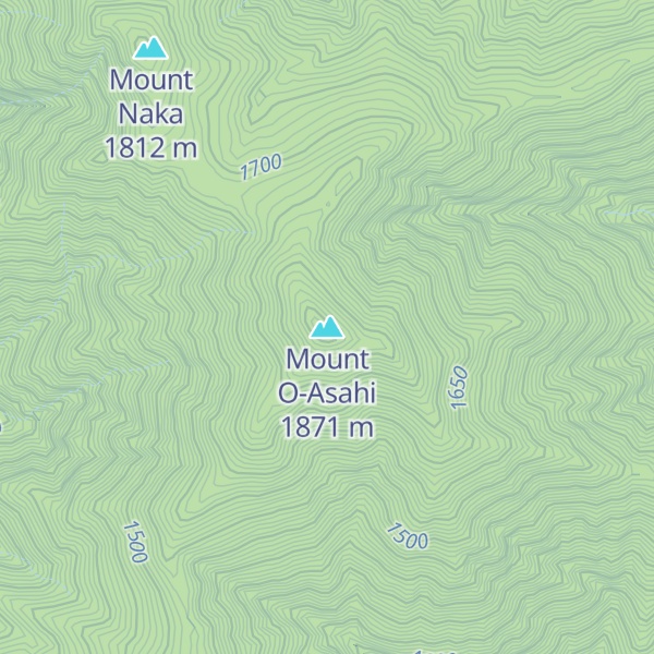 Map of Mount O-Asahi