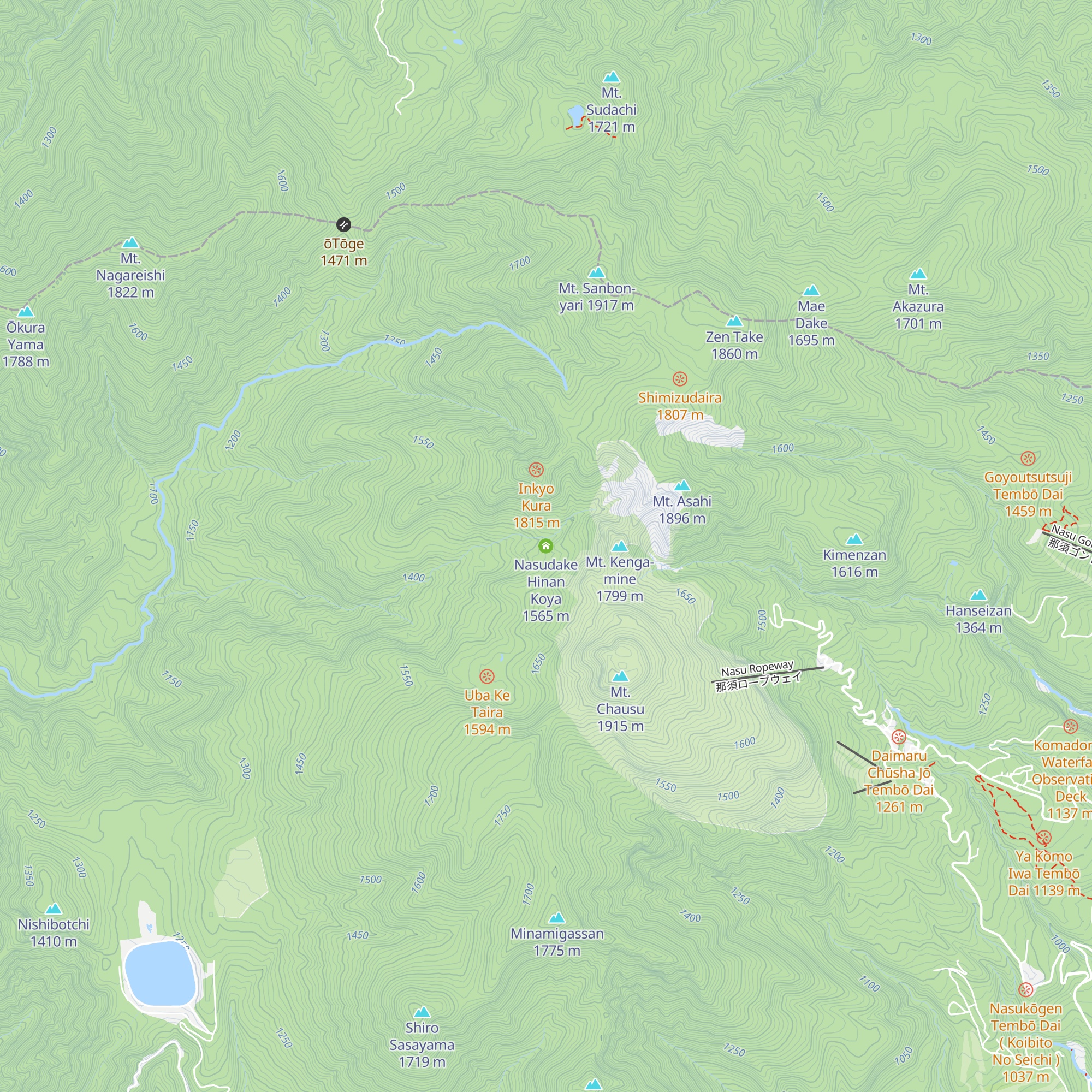 Nasudake Hinan Koya map