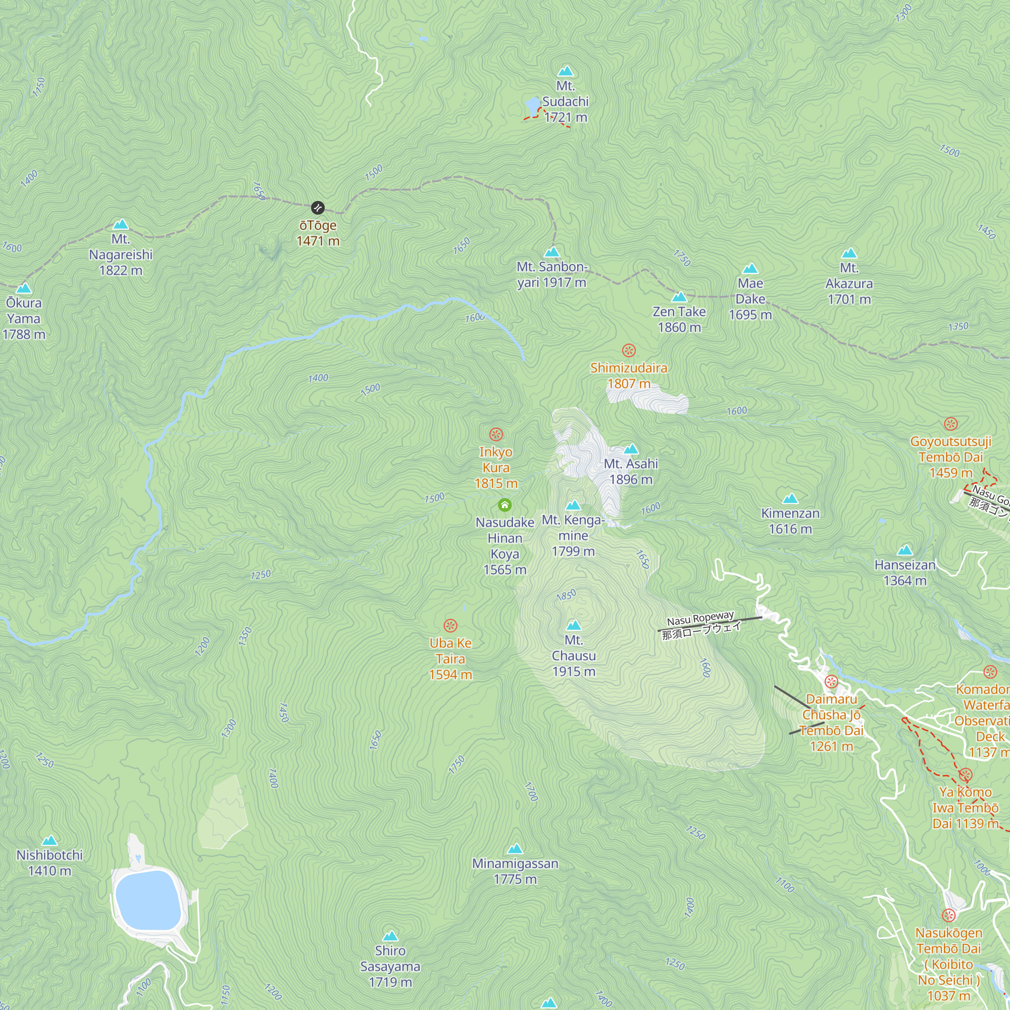 Nasudake Hinan Koya map