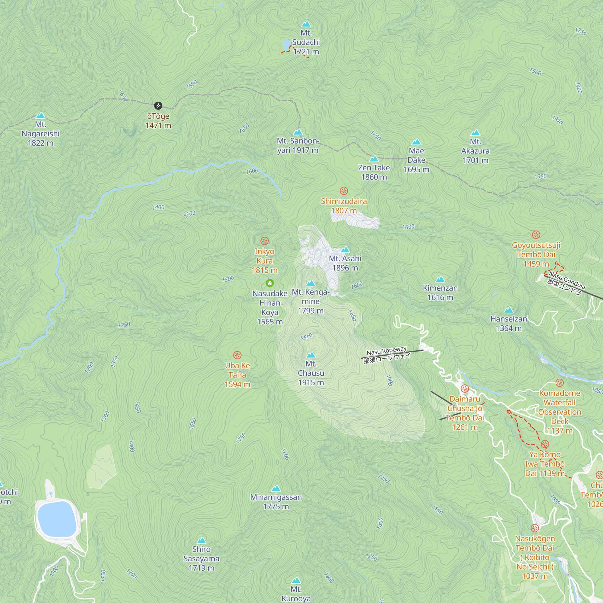 Mine No Chaya Ato Hinan Koya map