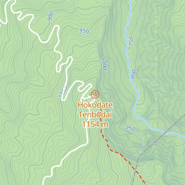 Map of Hokodatesansō