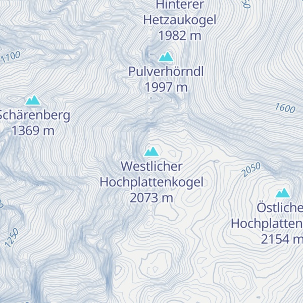 Map of Westlicher Hochplattenkogel
