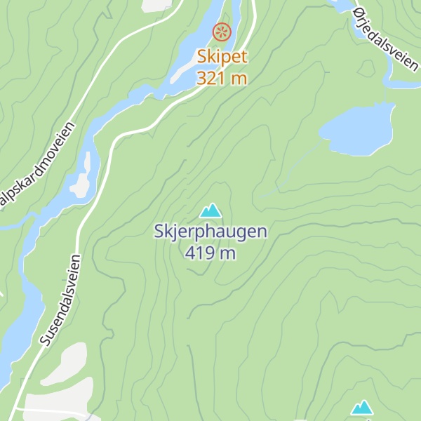 Map of Skjerphaugen
