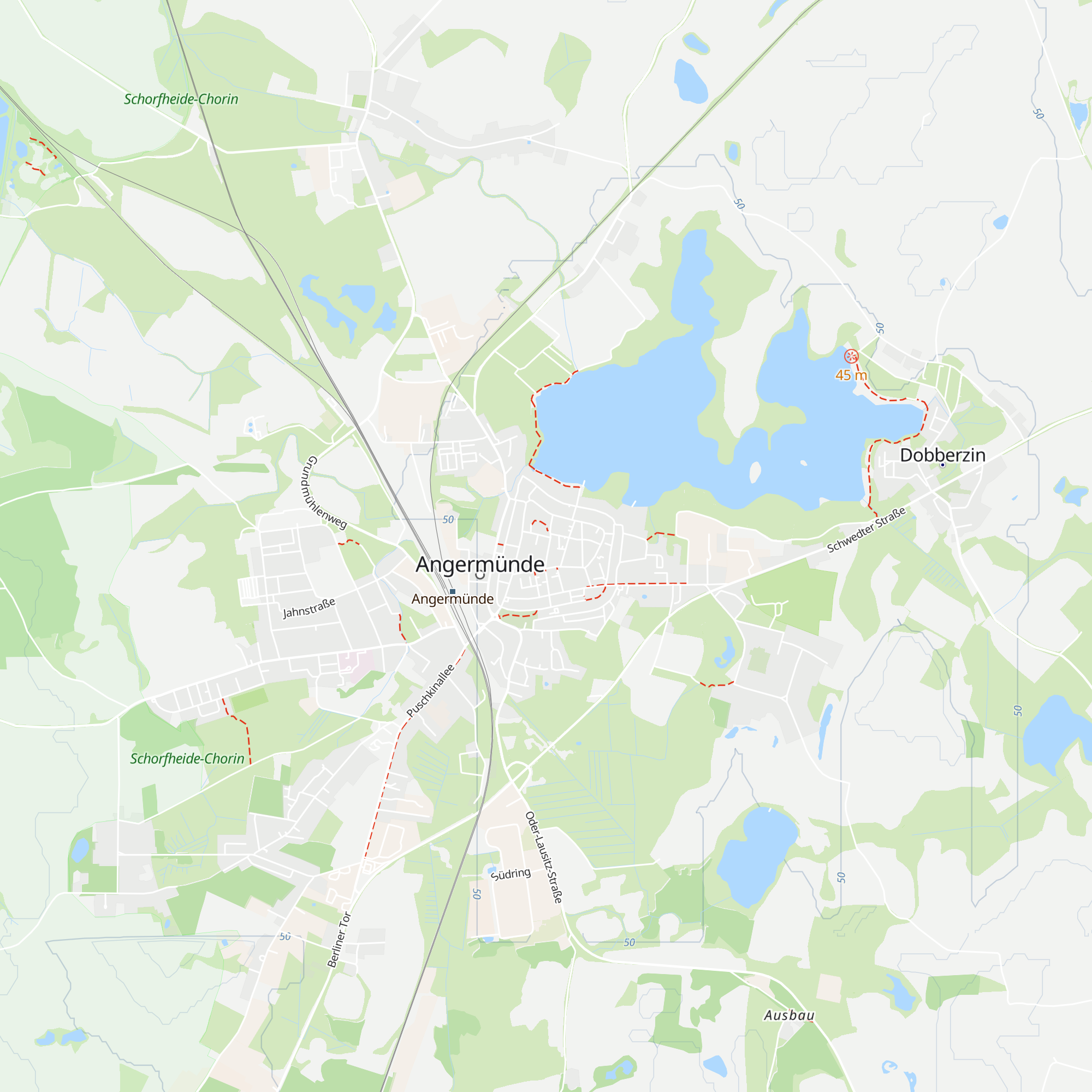 Touristinformation Angermünde map