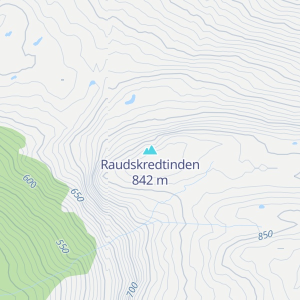 Map of Raudskredtinden