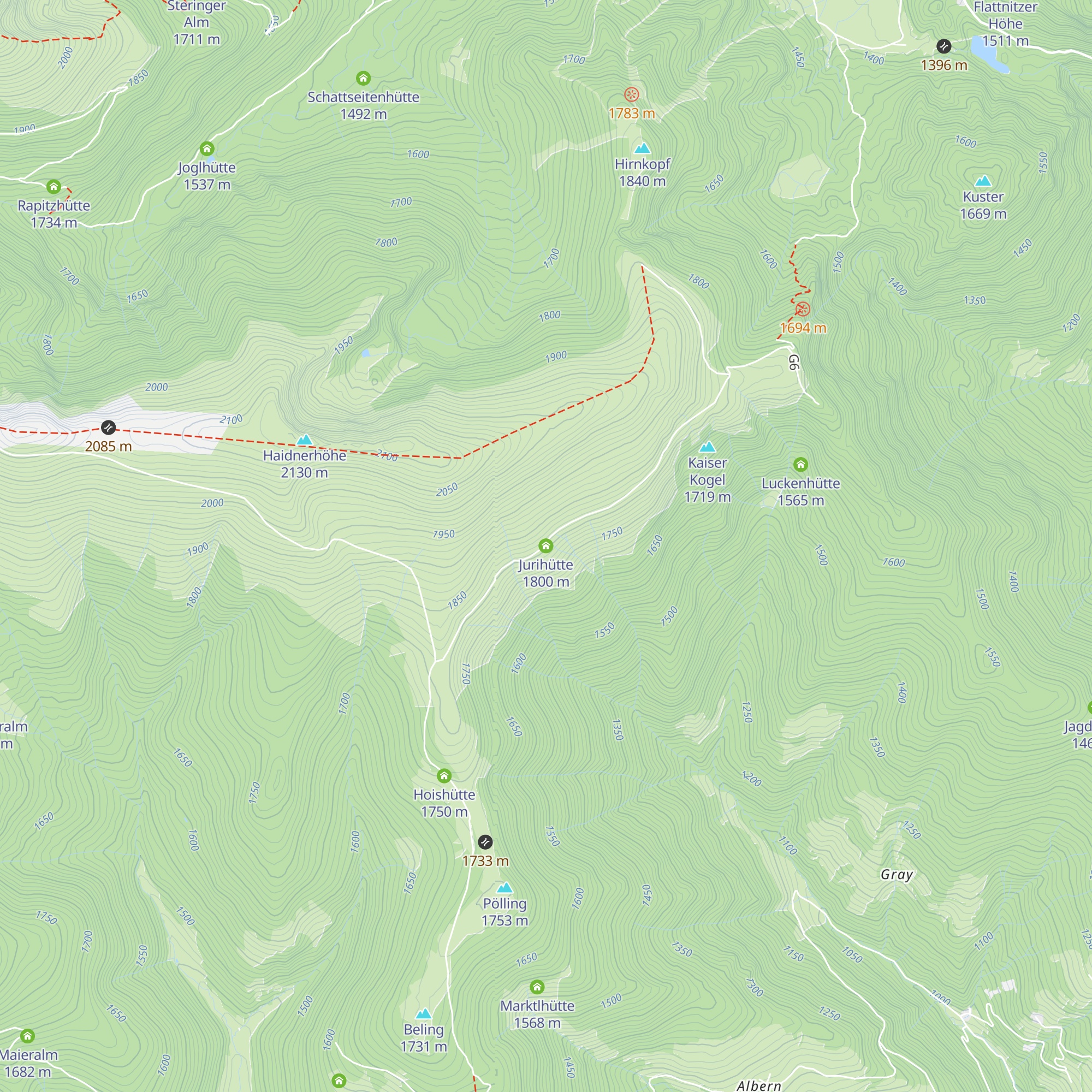 Jurihütte map