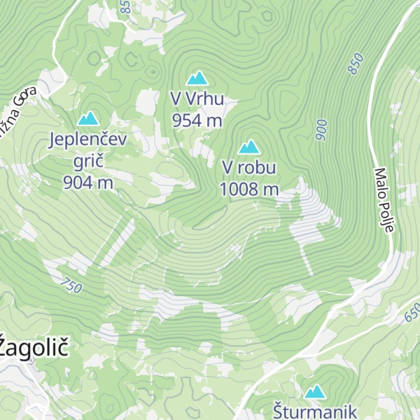 Map of Križna gora