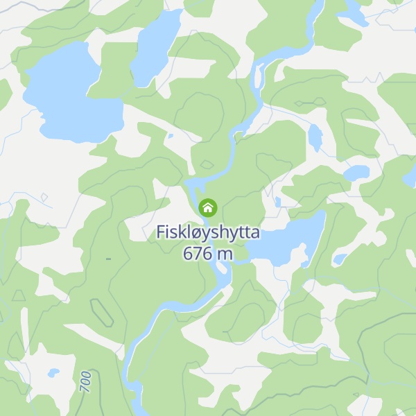 Map of Fiskløyshytta