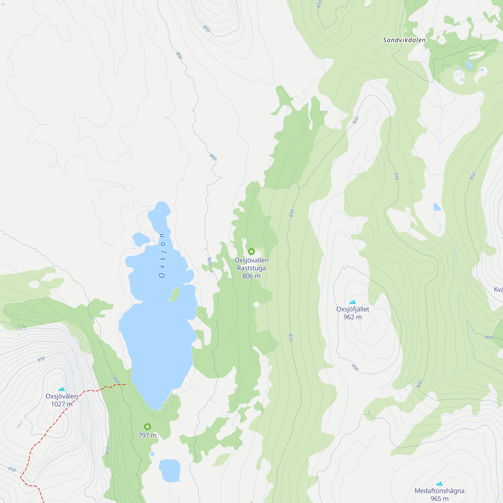 Oxsjövallen Raststuga map