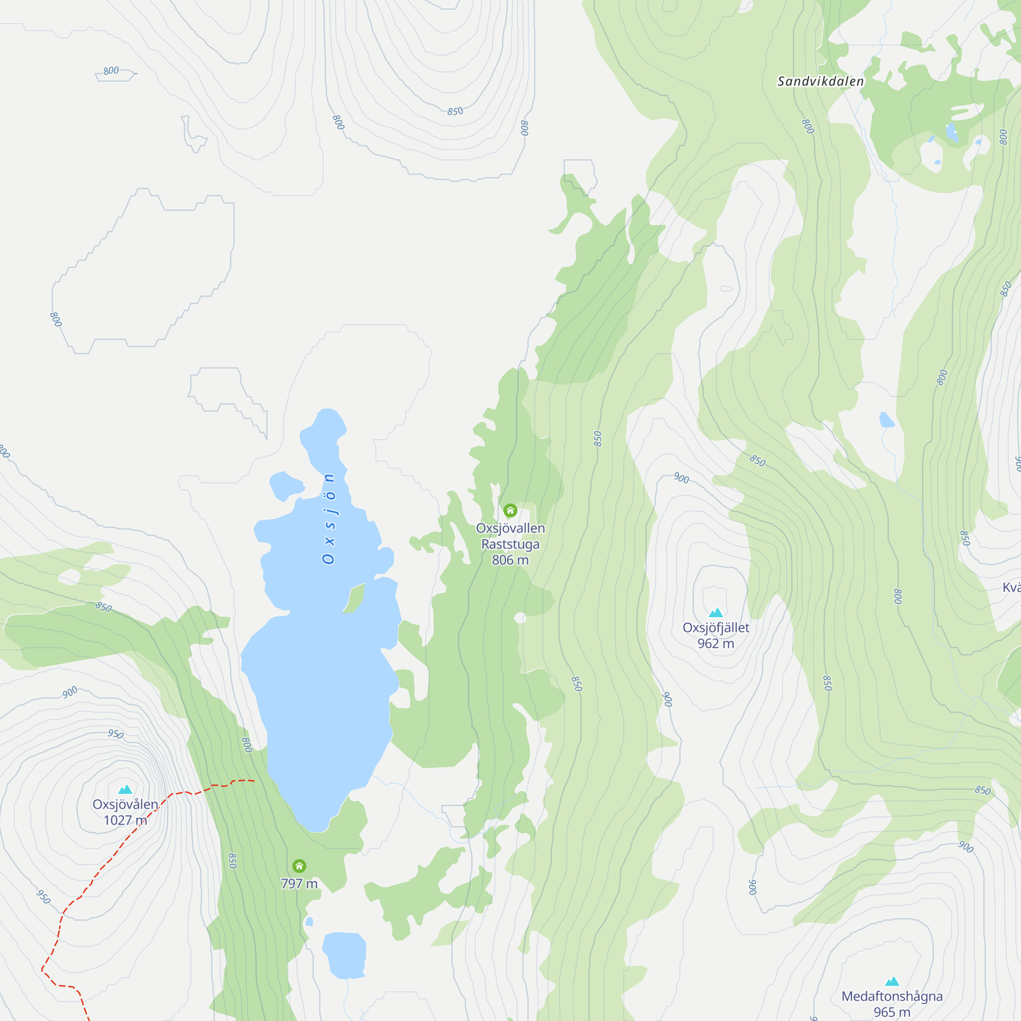 Oxsjövallen Raststuga map