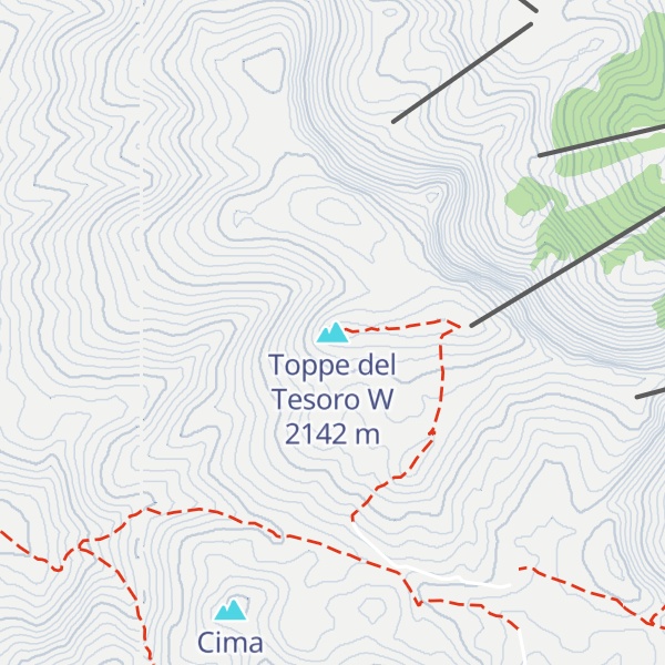 Map of Toppe del Tesoro W