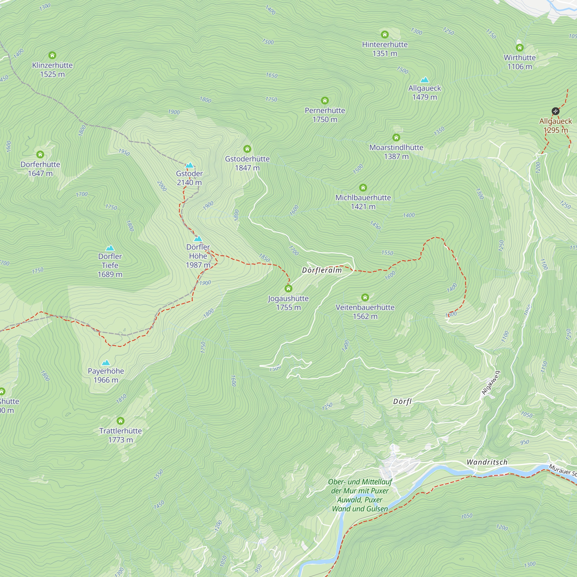 Jogaushütte map