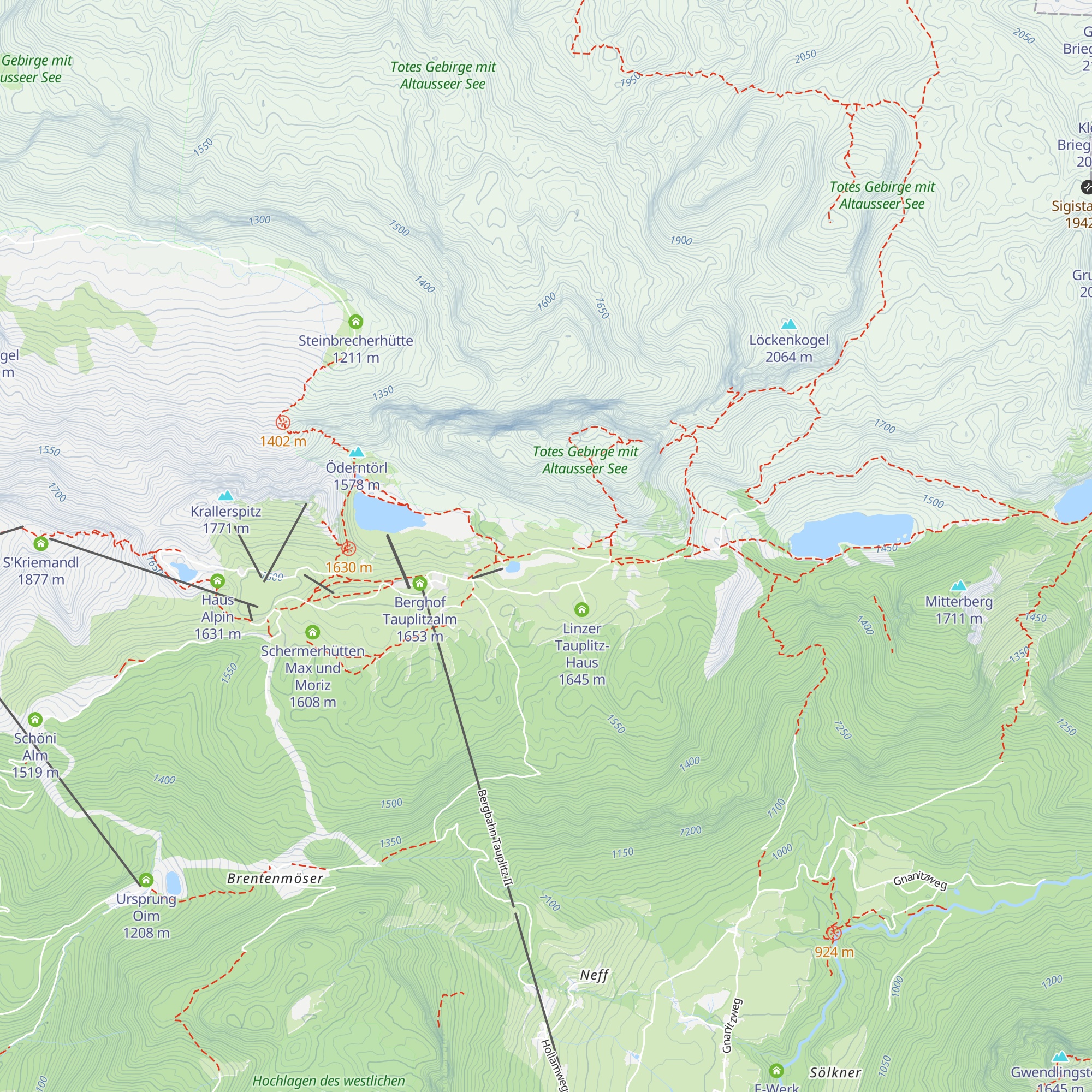 Gindlhütte map