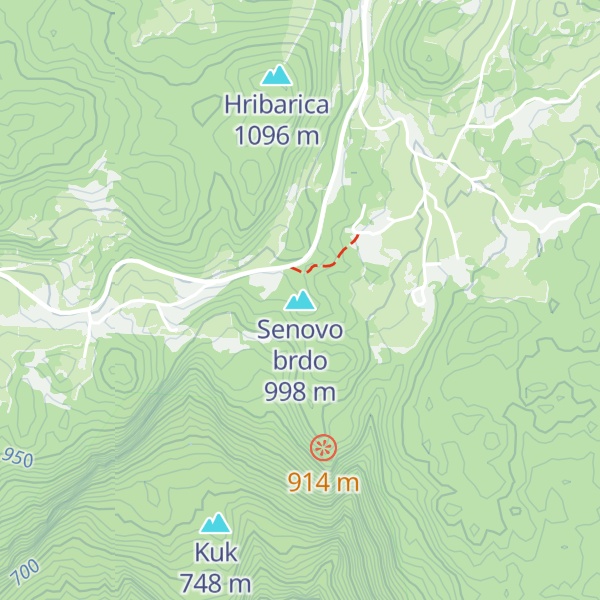 Map of Senovo brdo