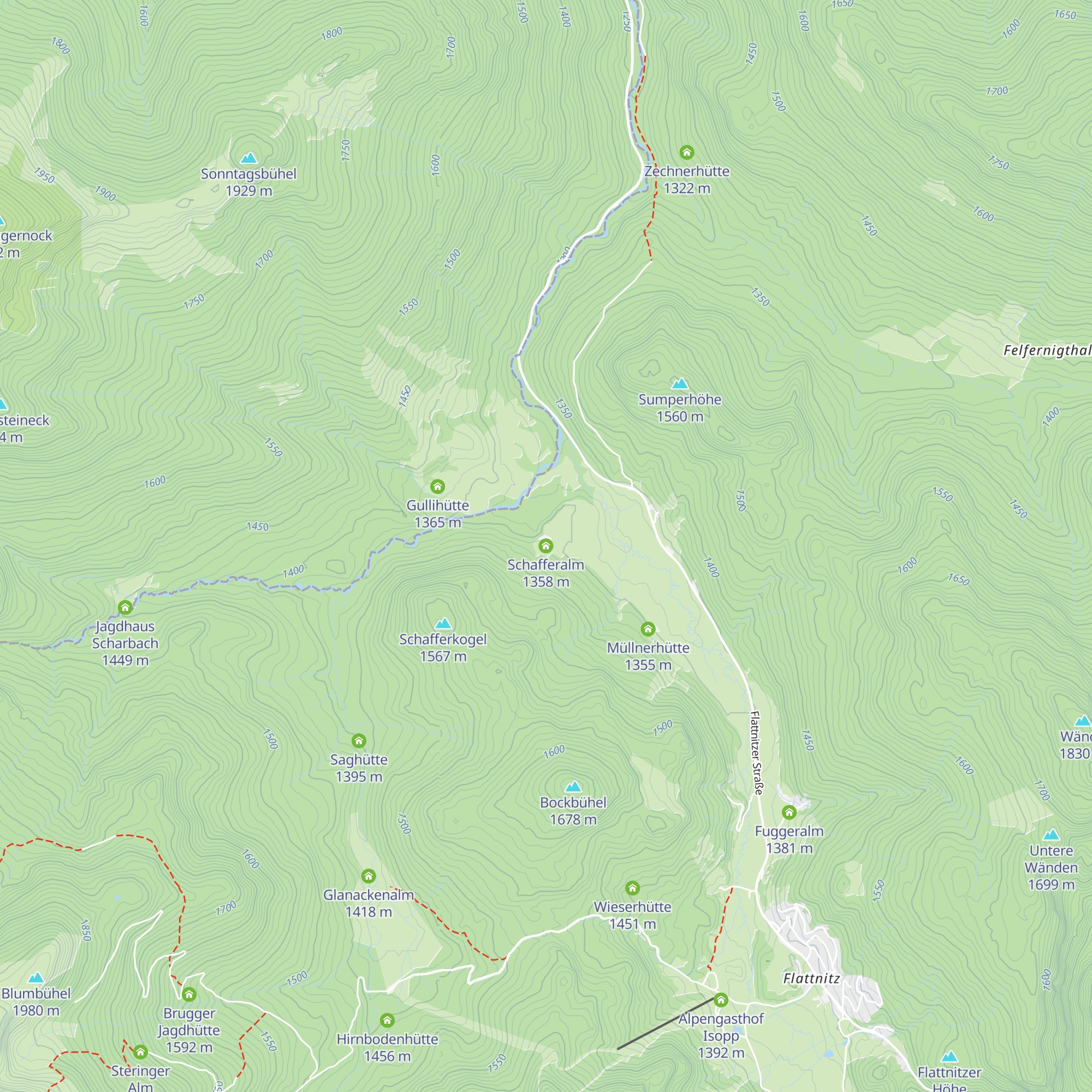 Schafferalm map