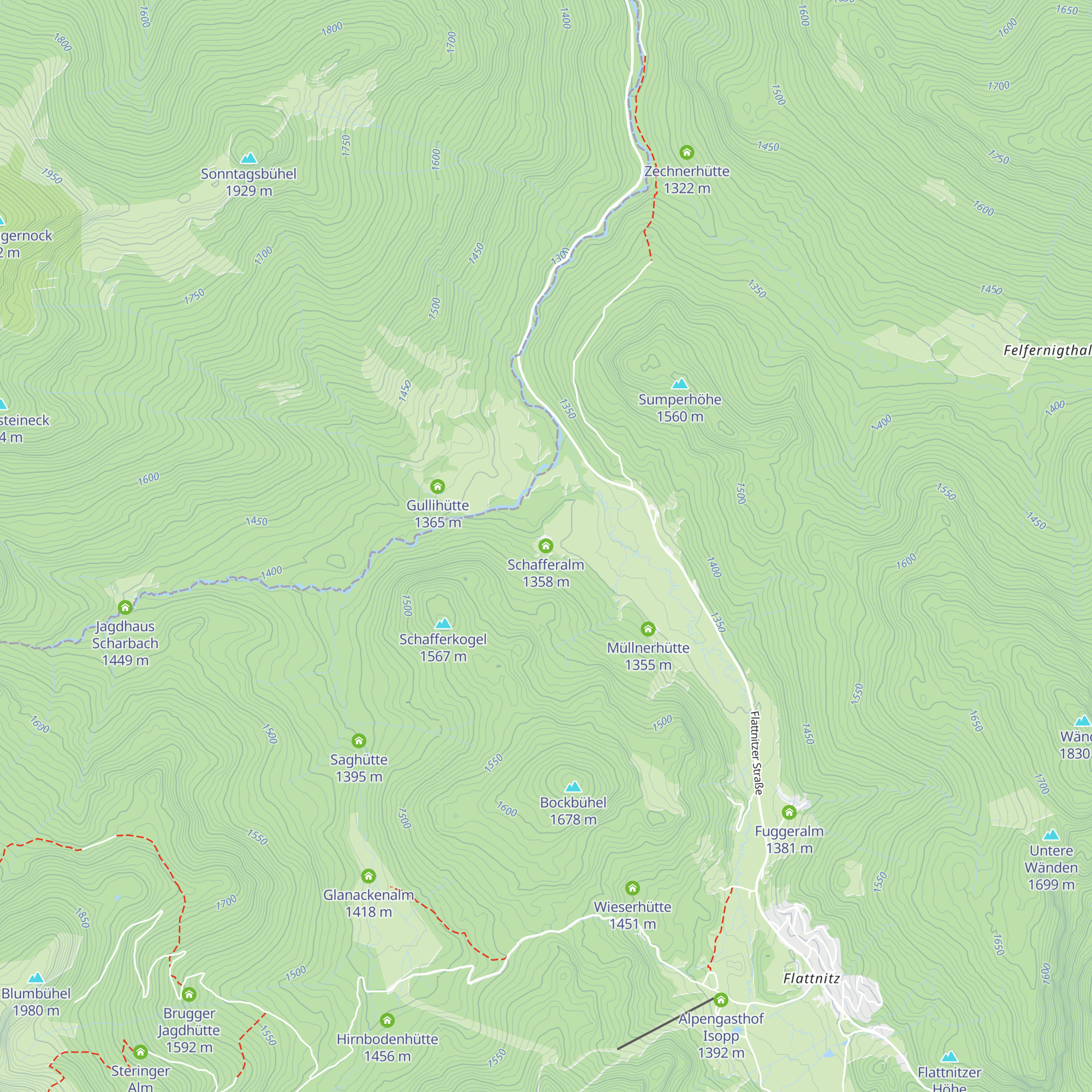 Schafferalm map