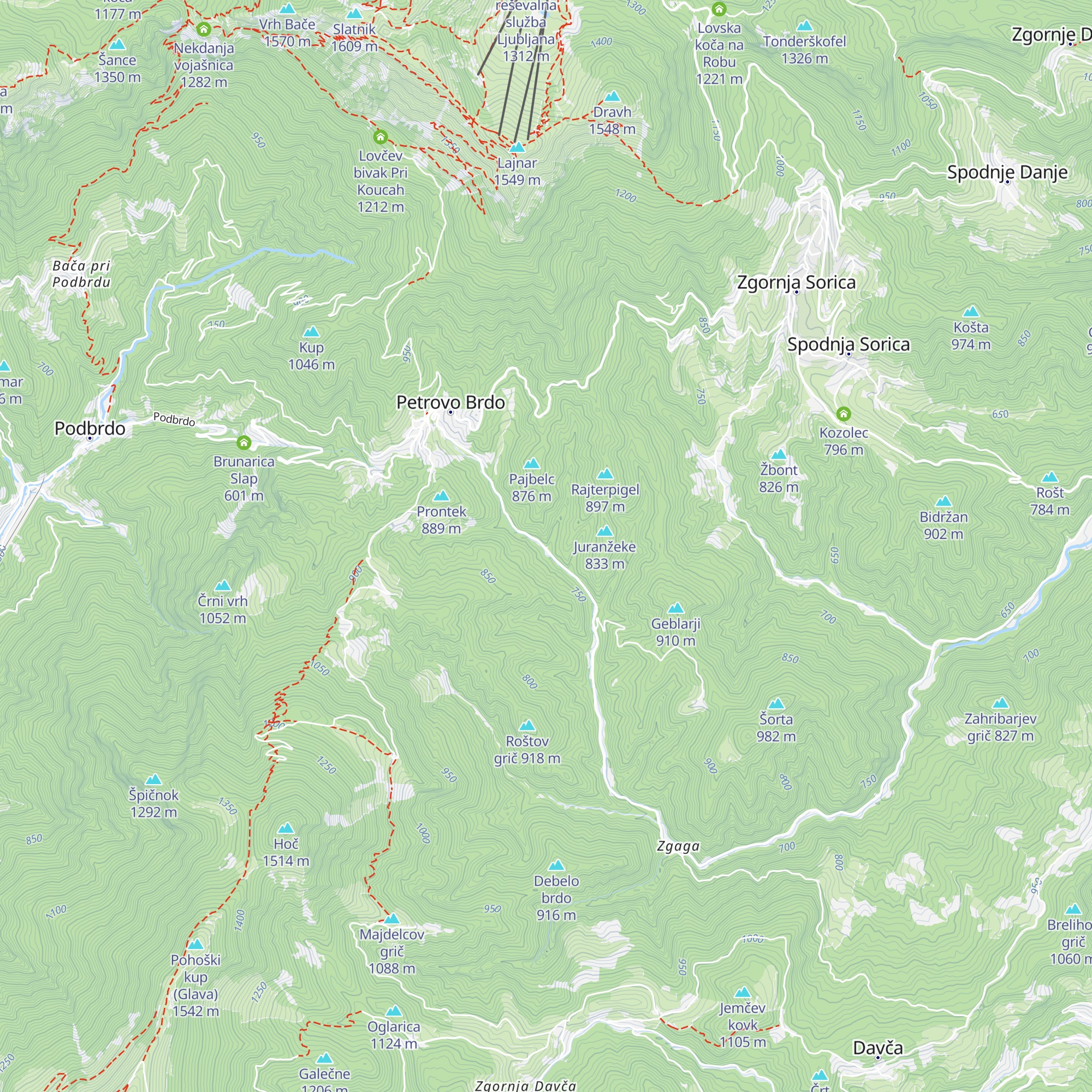 Jugoslovanska mejna stražarnica - Rapalska meja map