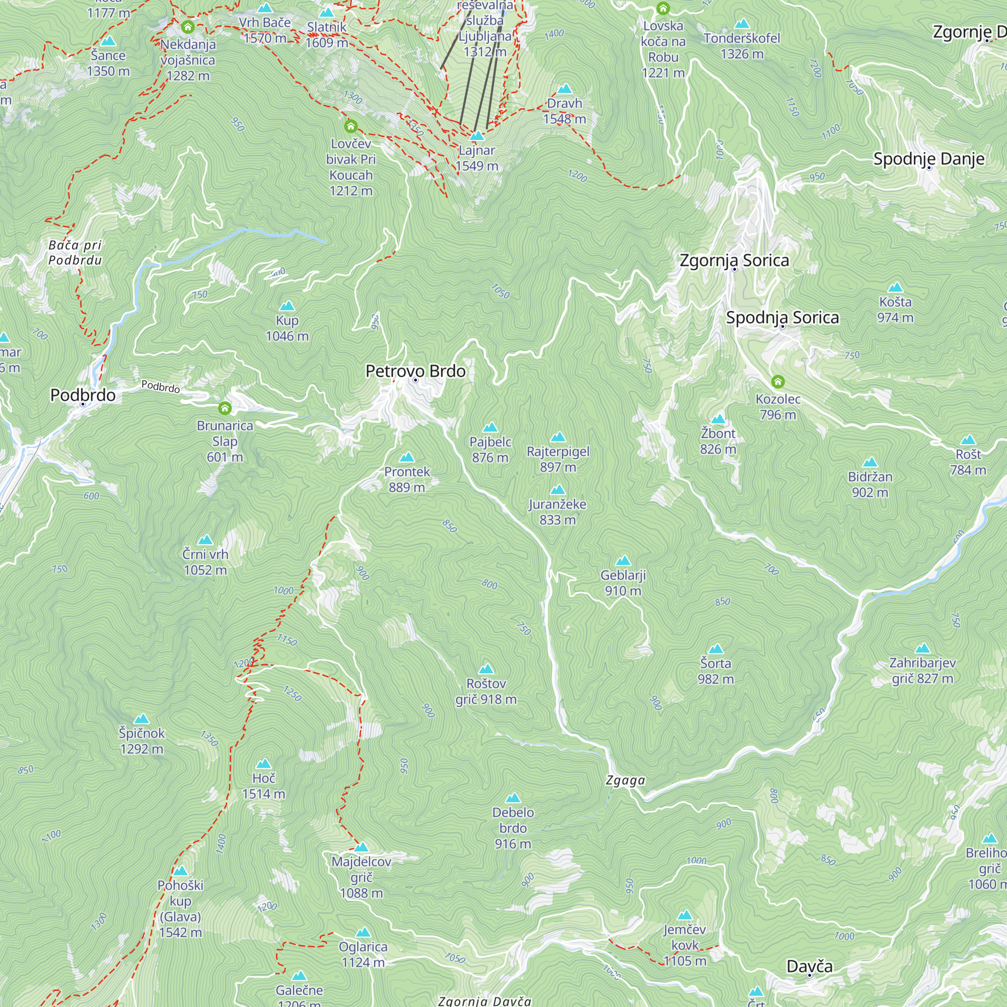 Jugoslovanska mejna stražarnica - Rapalska meja map