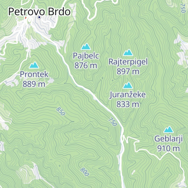 Map of Jugoslovanska mejna stražarnica - Rapalska meja