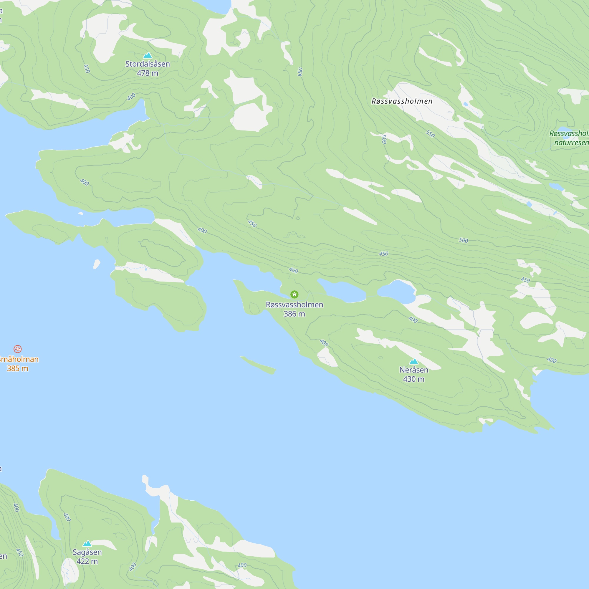 Røssvassholmen map