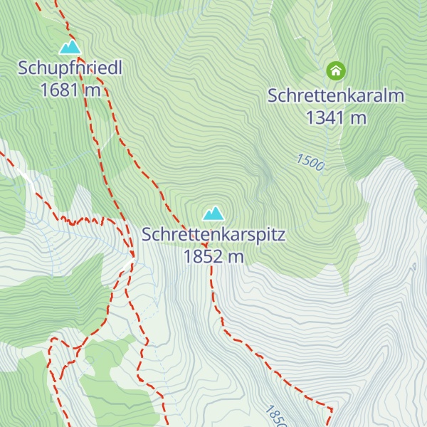 Map of Schrettenkarspitz