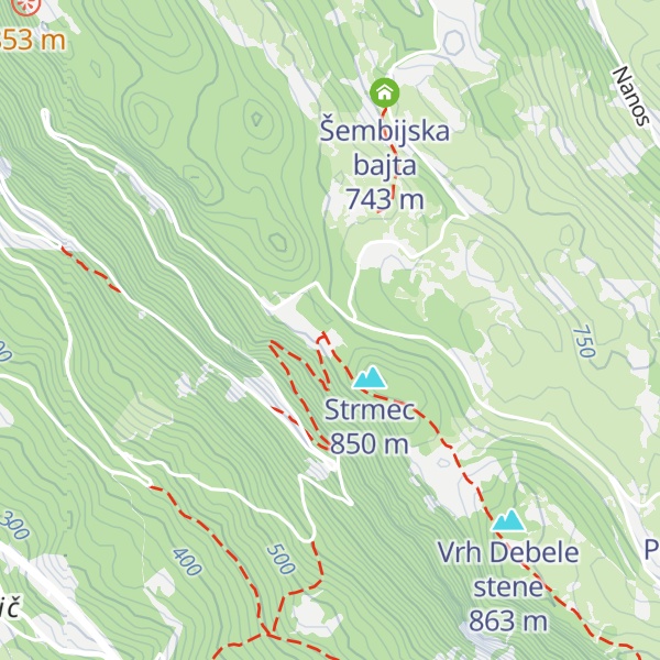 Map of Eko koča Nanos