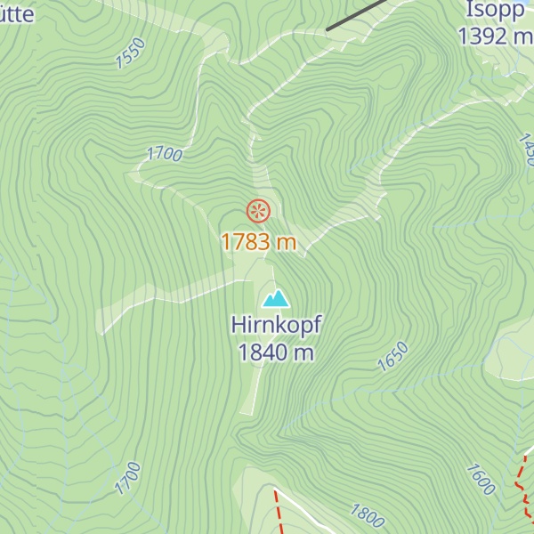 Map of Hirnkopfhütte