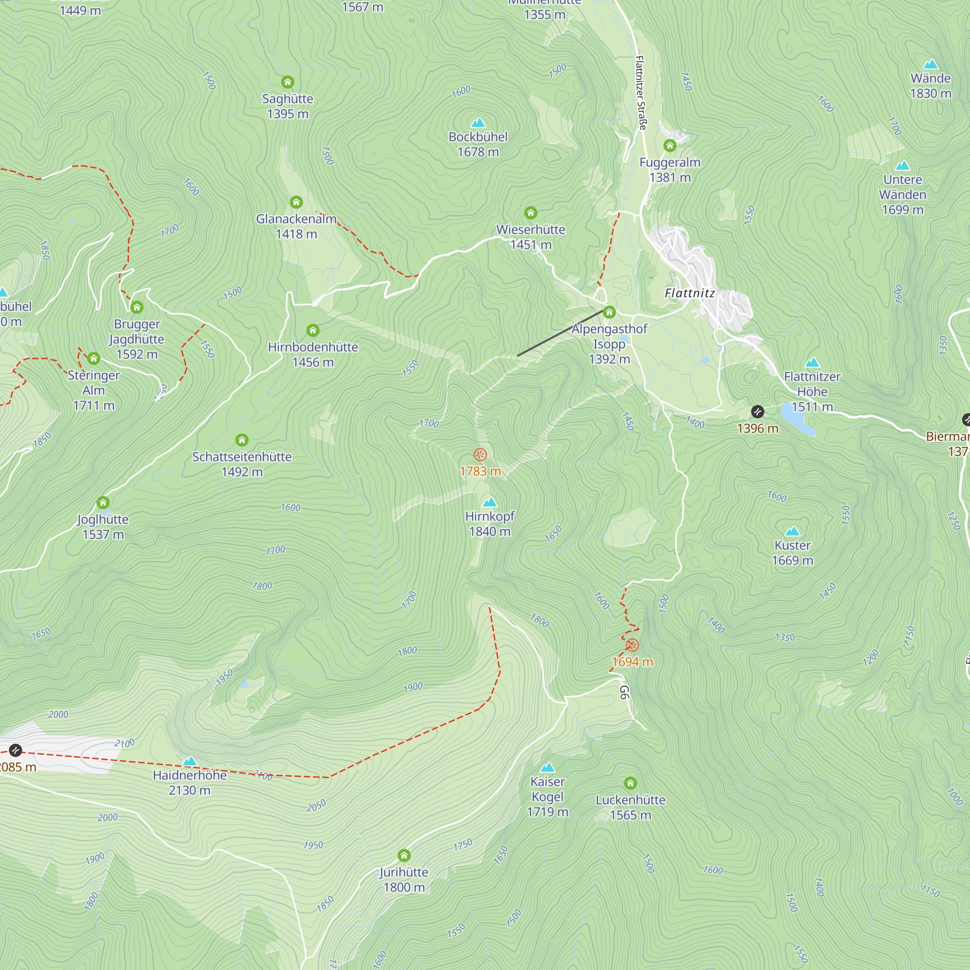 Hirnkopfhütte map