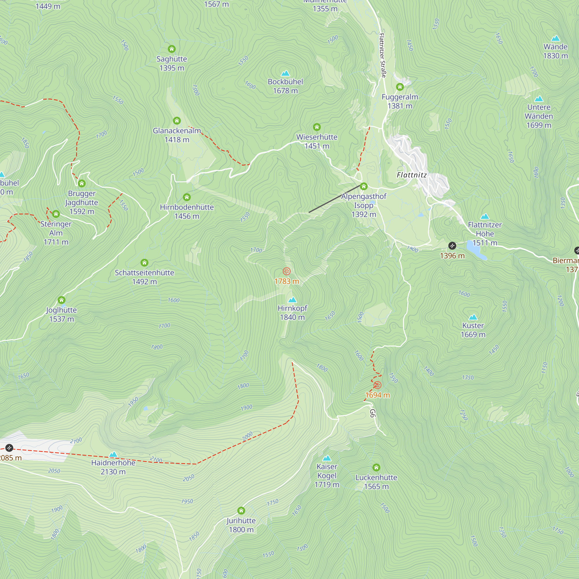 Hirnkopfhütte map