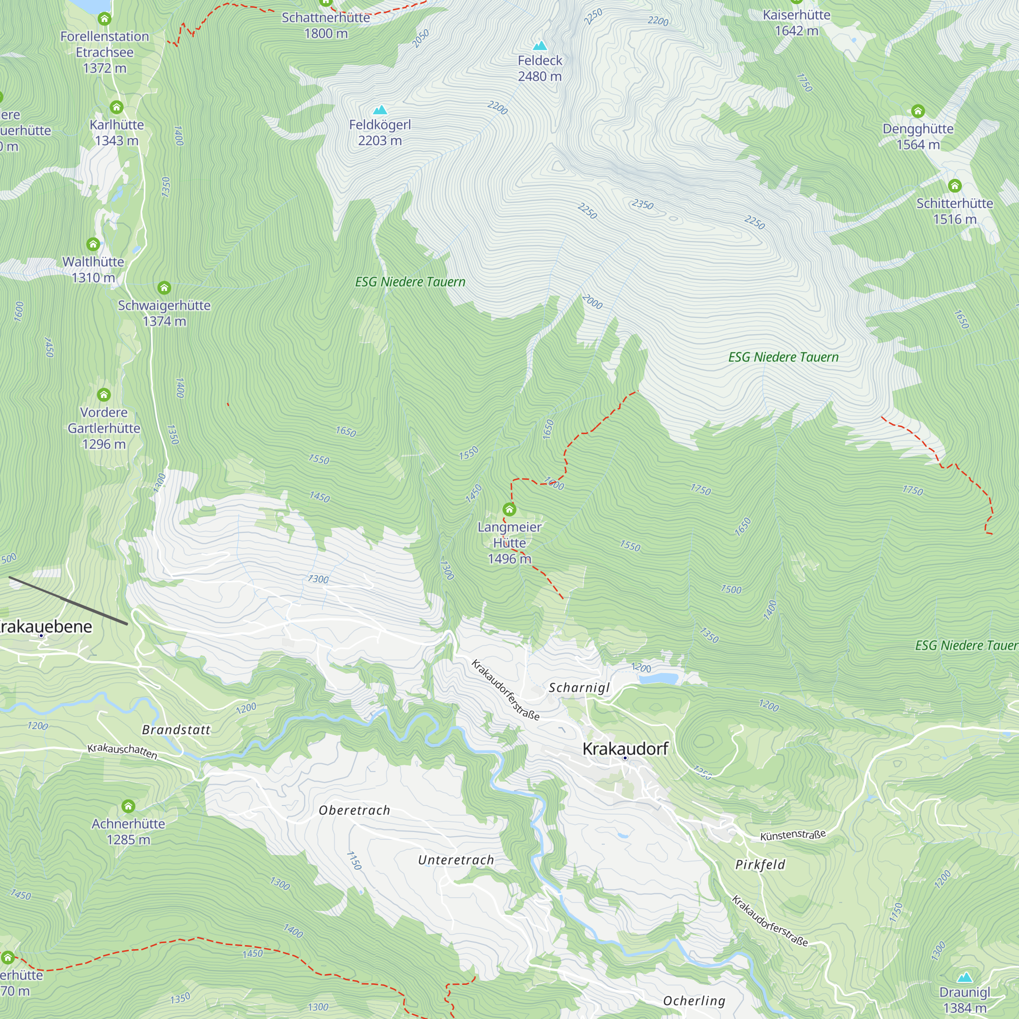 Langmeier Hütte map
