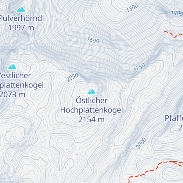 Map of Östlicher Hochplattenkogel