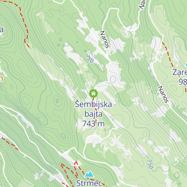 Map of Šembijska bajta