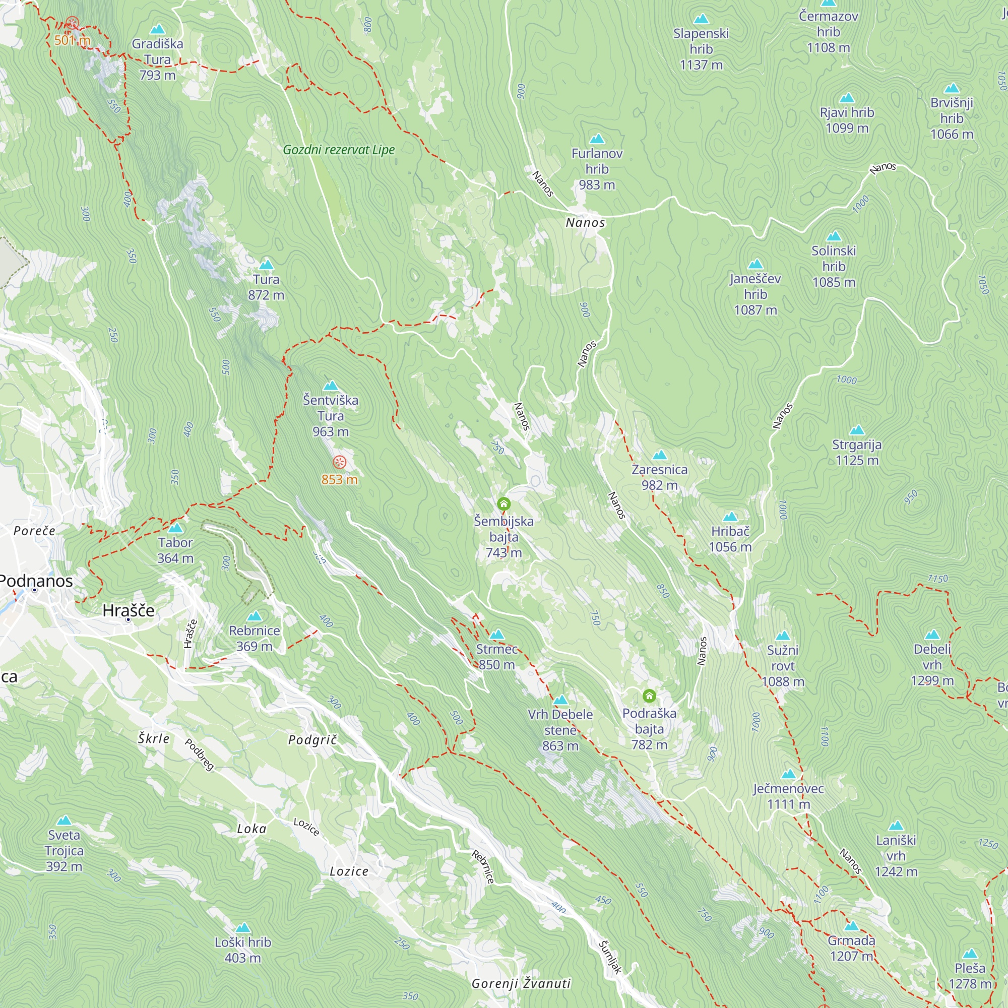 Šembijska bajta map