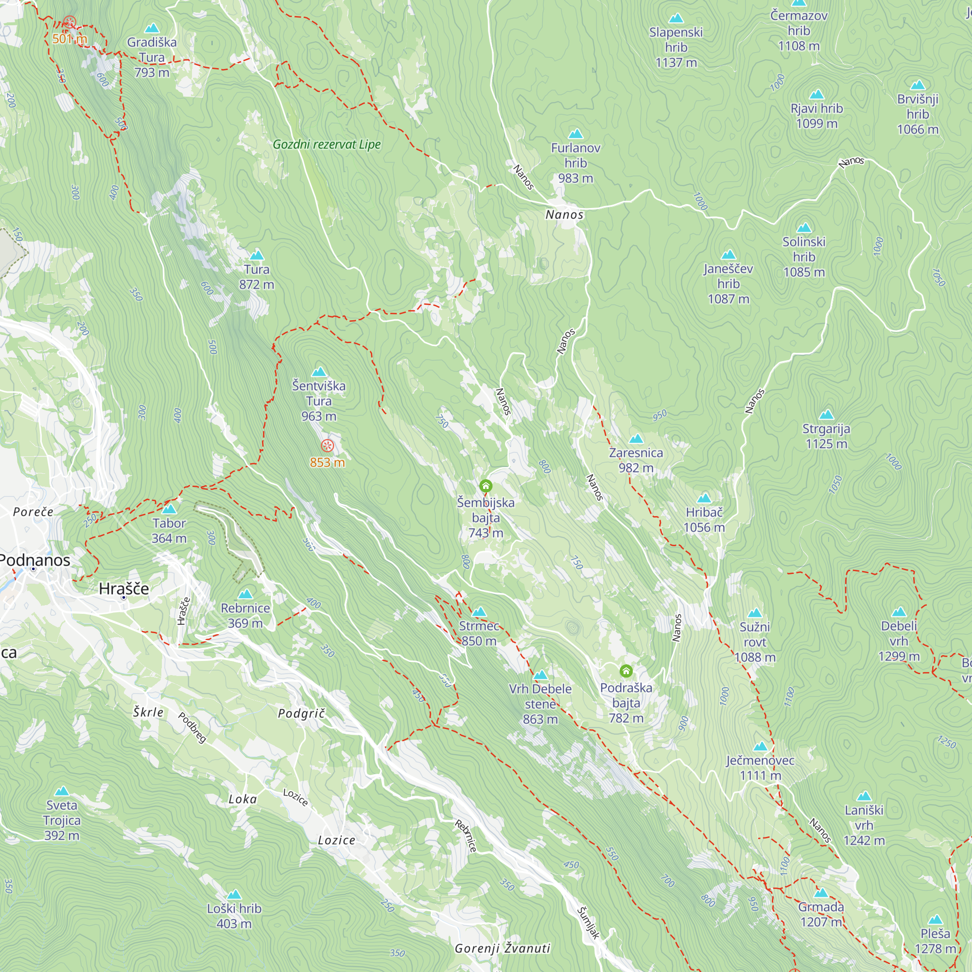 Šembijska bajta map