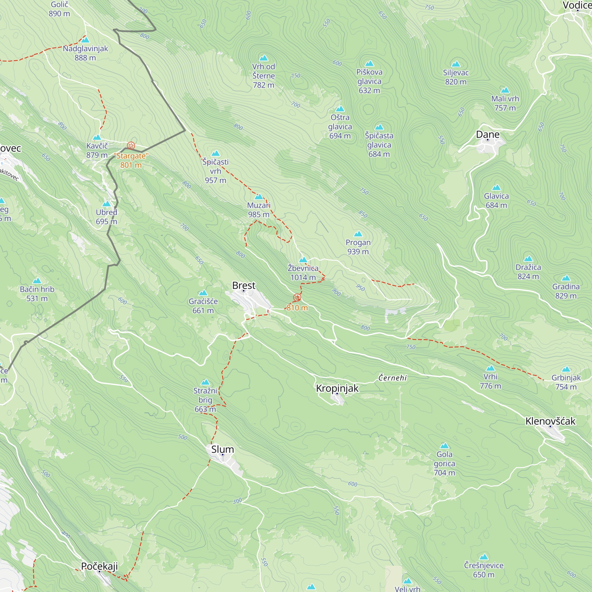 Planinarski dom Žbevnica map