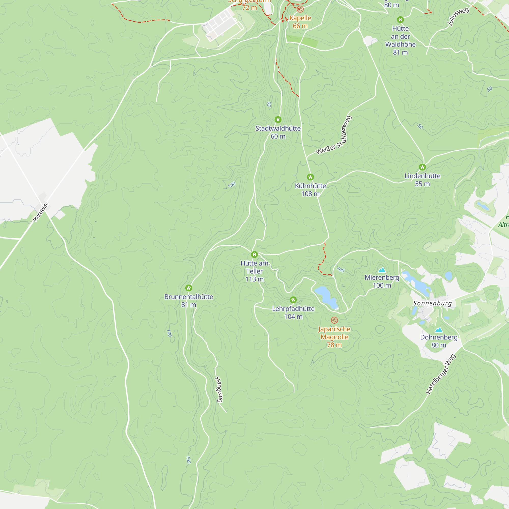 Hütte am Teller map