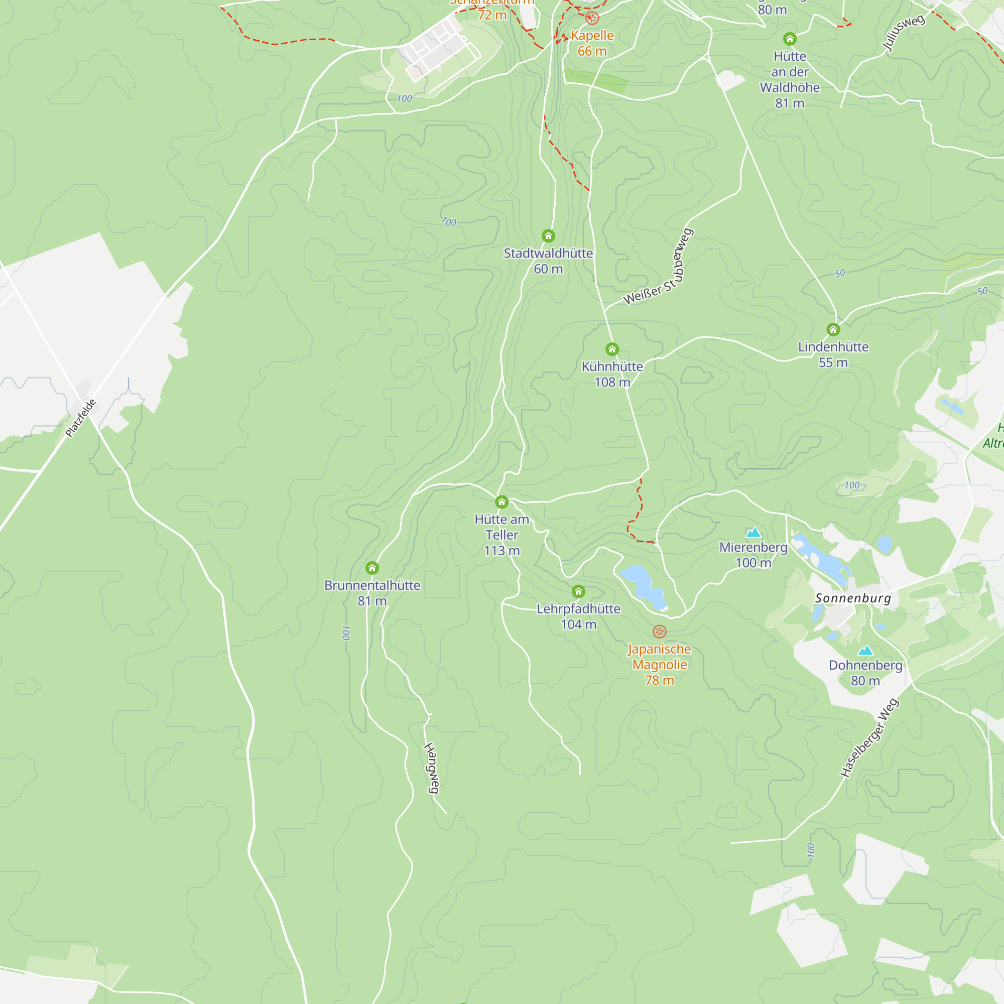 Hütte am Teller map