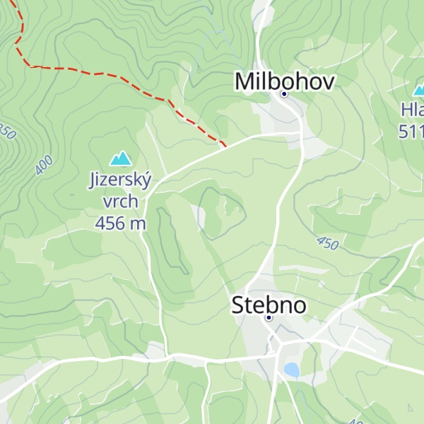 Map of Písečný vrch