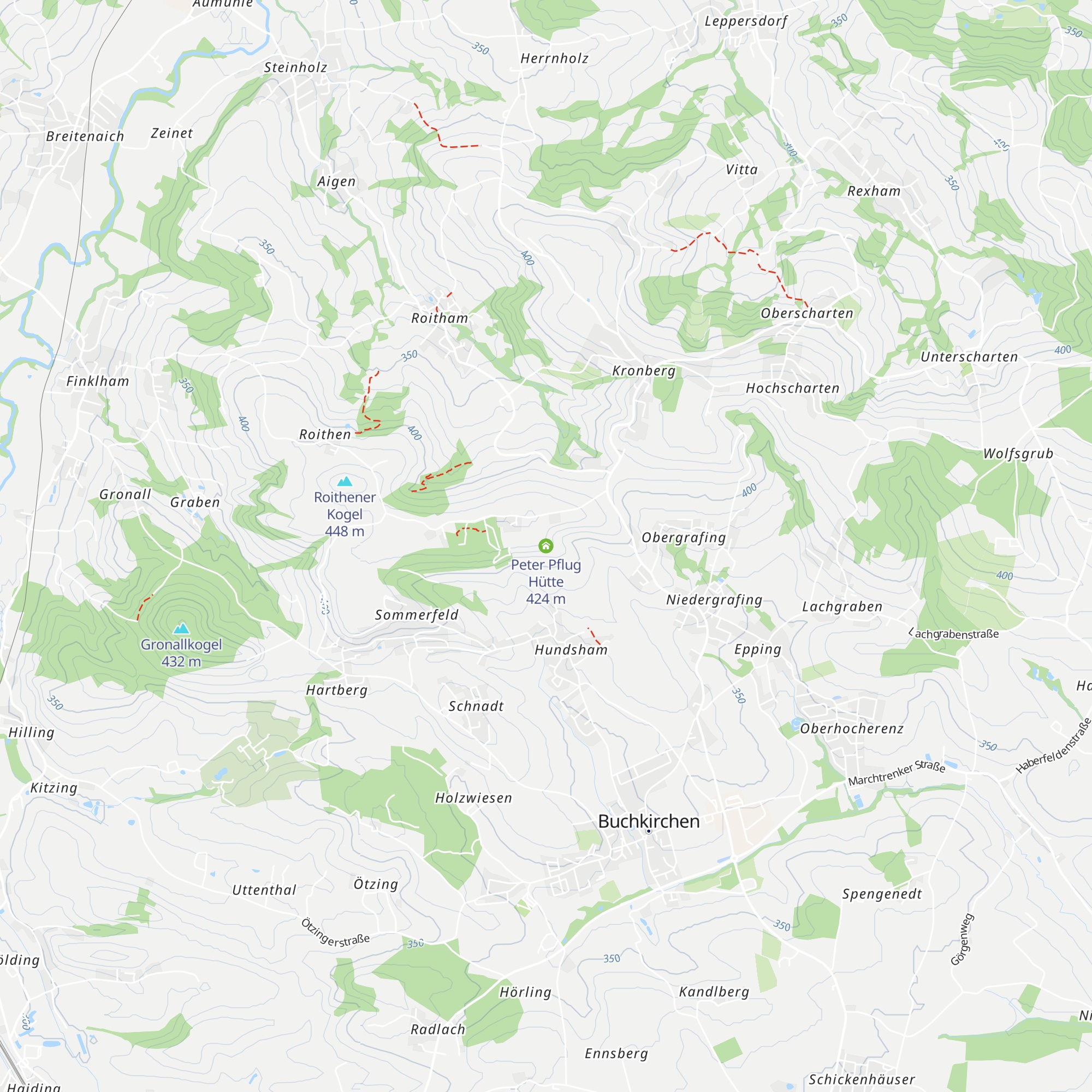 Peter Pflug Hütte map