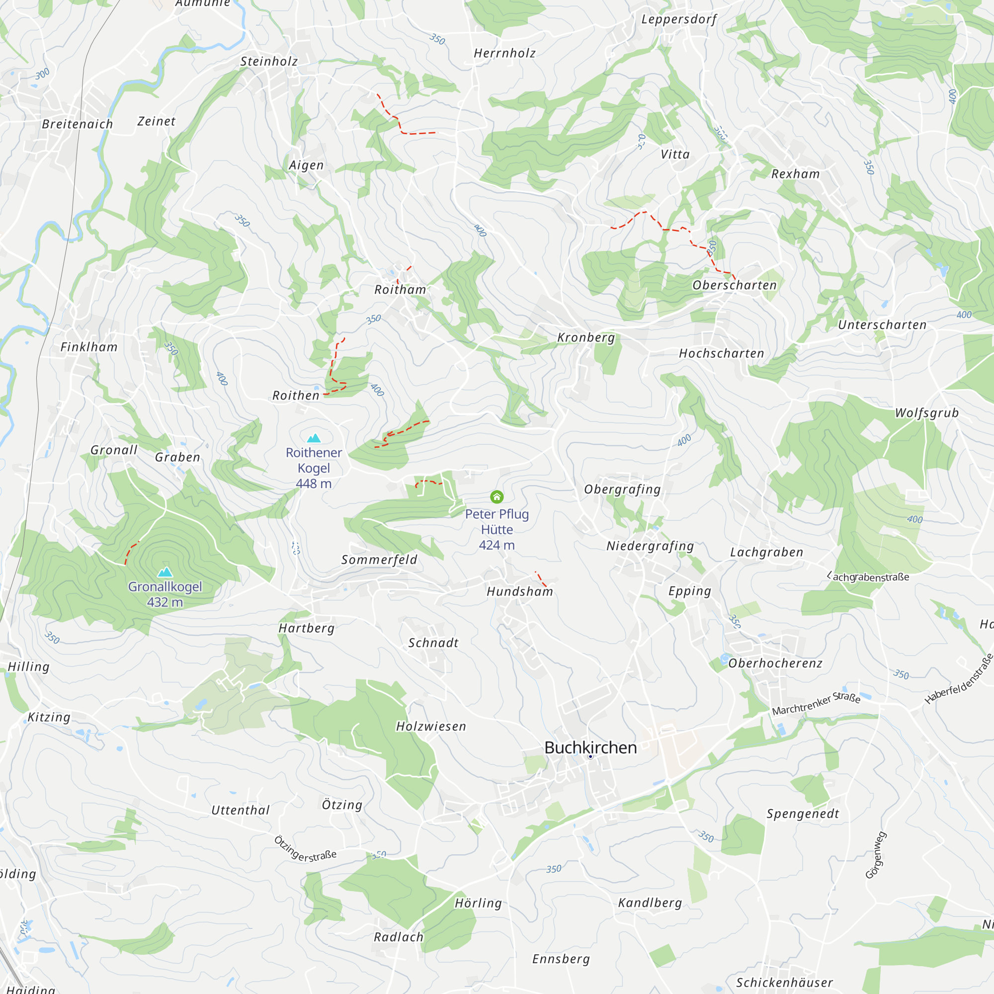 Peter Pflug Hütte map