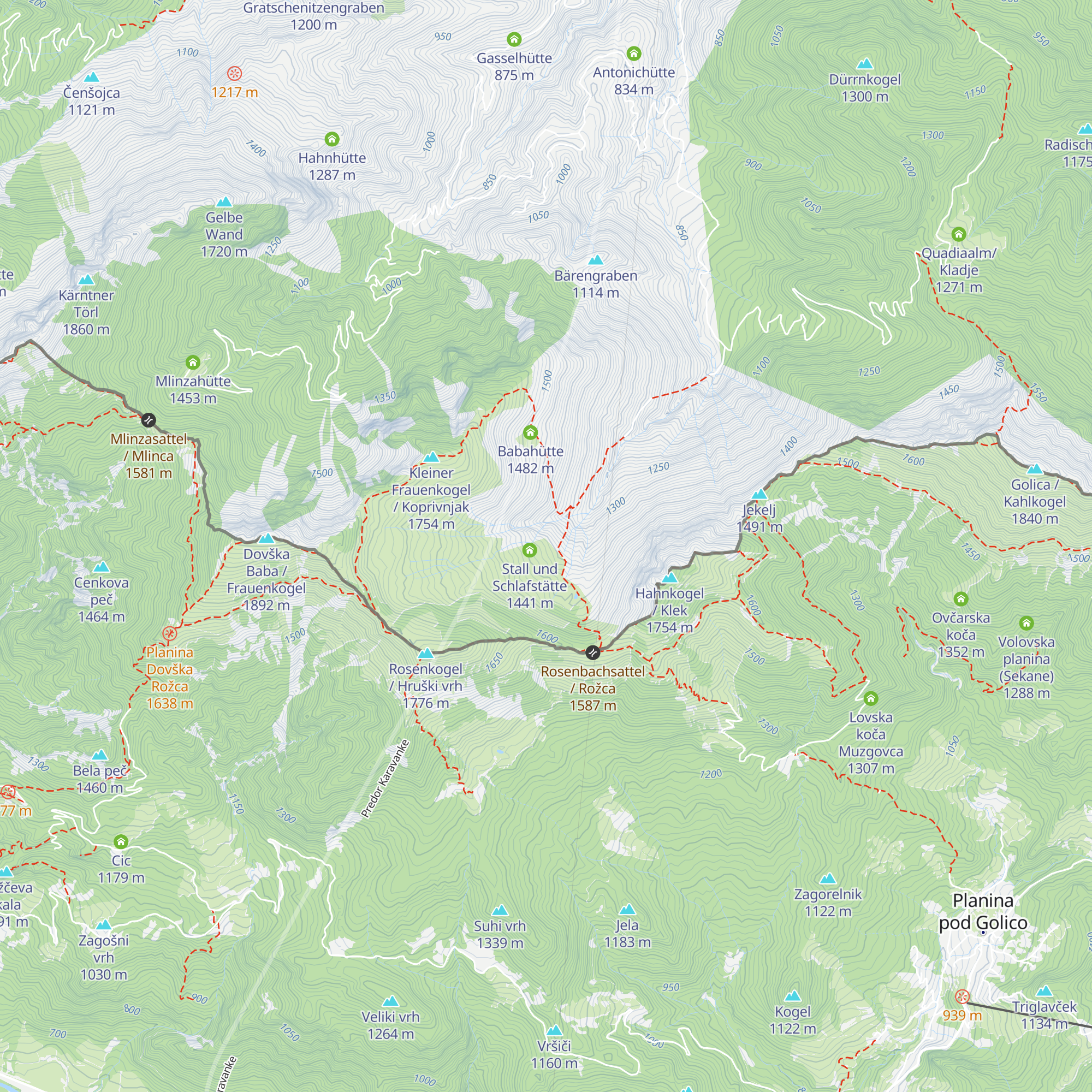 Rosenkogelhütte map