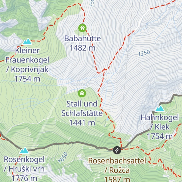 Map of Rosenkogelhütte