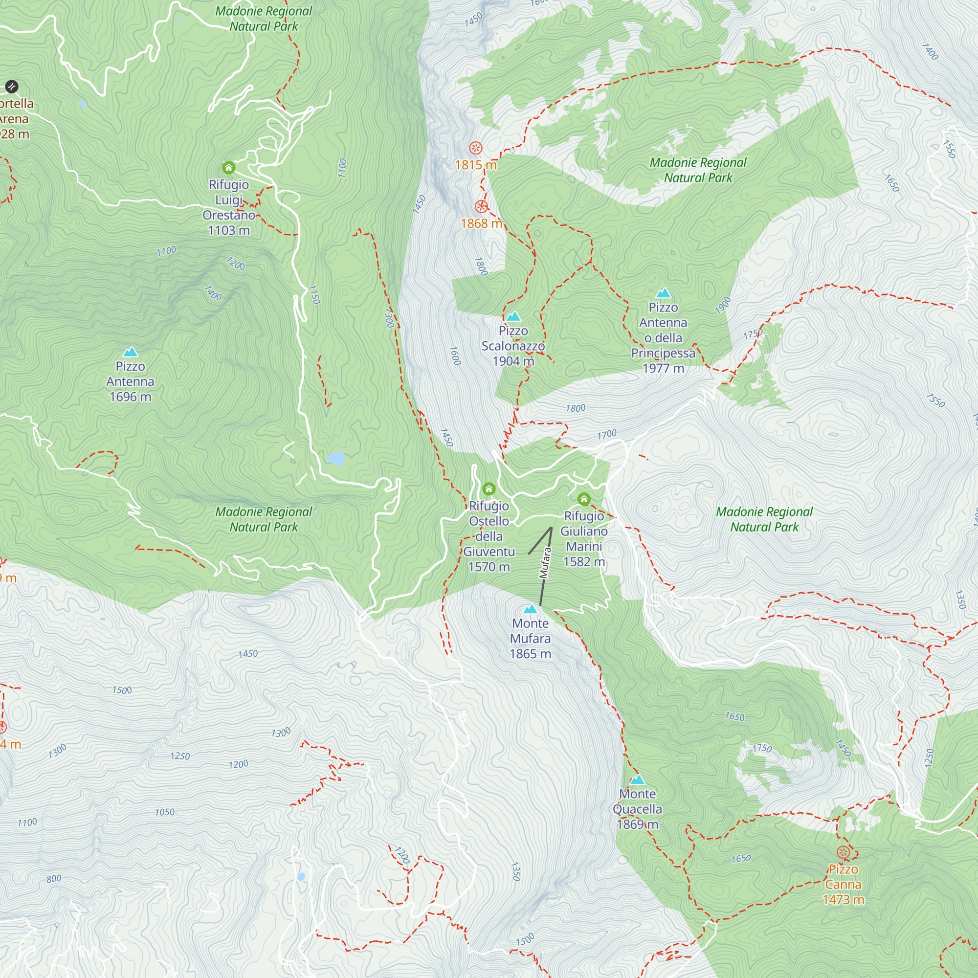 Rifugio Ostello della Giuventu map