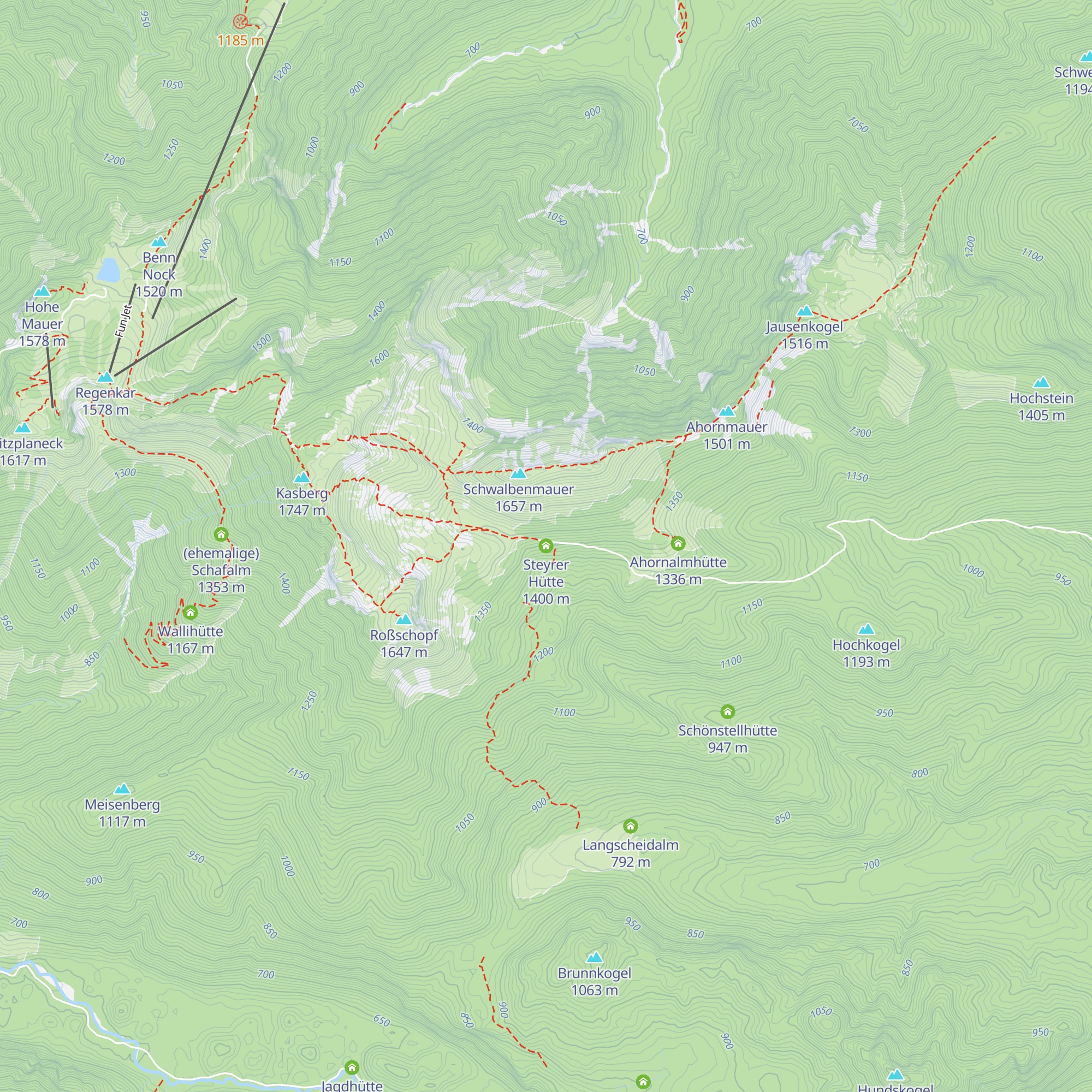 Steyrer Hütte map