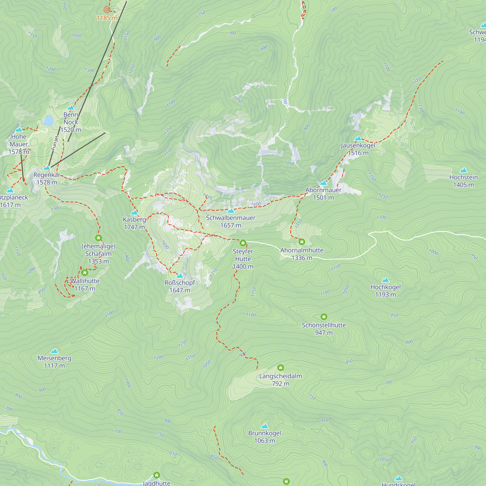 Steyrer Hütte map